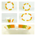 Plastic Ware Juego Platos Melamina Naranja Cuadros 6 Personas 20 Piezas 0