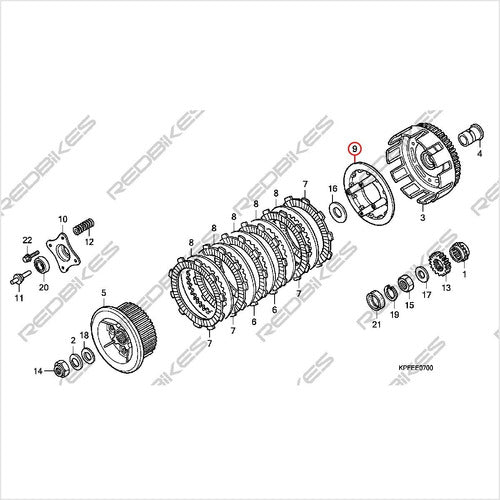 Honda Plato Embrague Tornado CBX 250 Original Brasil Mh 1