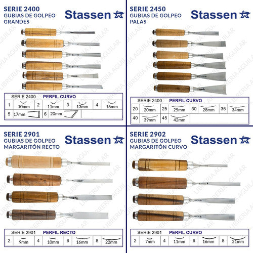 Gubias Y Formones Stassen Linea Profesional Serie 2100 Nº4 7