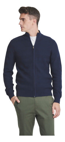 Equus Sutton Blue Men's Knit Jacket 1