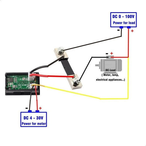 Voltímetro Amperímetro + Shunt Resistor 100a Dc 0-100v 3