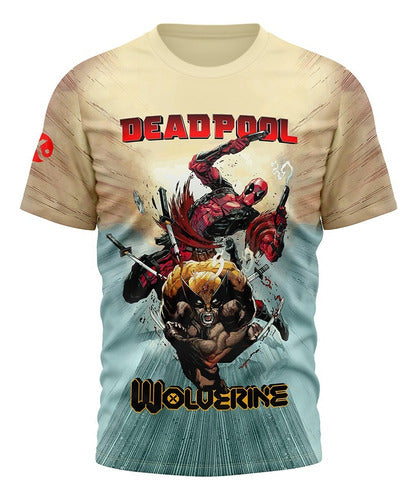 Authentic Kapho Deadpool 3 Wolverine Adults Training T-Shirt 0