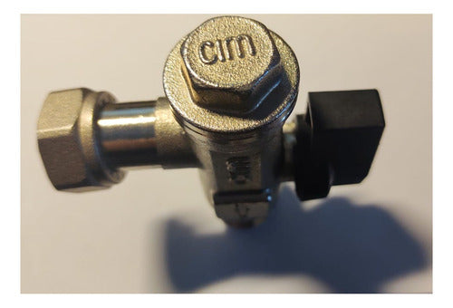 CIM Water/Gas Inlet Valve with Filter, 1/2”, Metallic, Italy 1