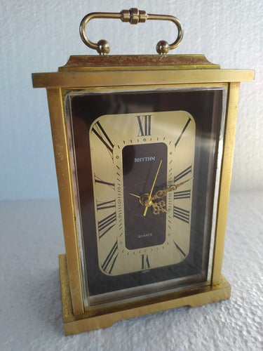 Reloj De Mesa Antiguo Rhythm De Metal (made In Japan 17cm) 1