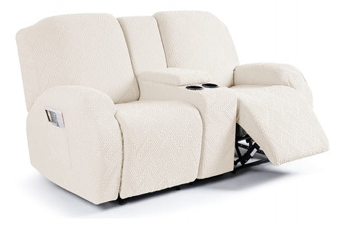 Ruaozz Loveseat Recliner Covers with Console - 4 Piece Set 0