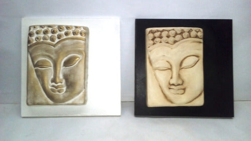 Buddha Ceramic and Wood Frame with Hanging or Standing Candle Holder 8