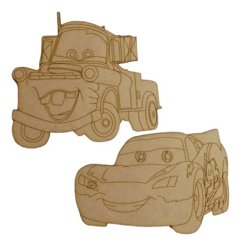 Tienda Flor Creaciones 16 Race Car Characters 12cm MDF Souvenirs 1