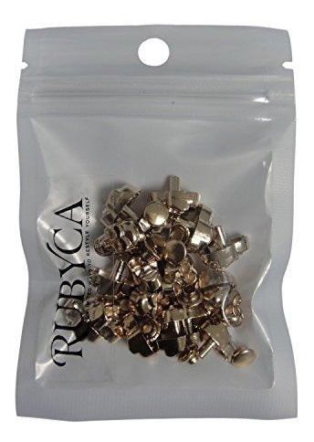 Rubyca 30 Skull Head Rivets Studs - Gold 2