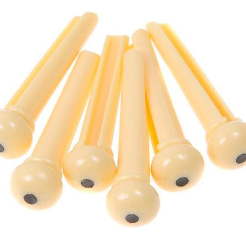 Cool Parts Pack X6 Acoustic String Pins Cream 0