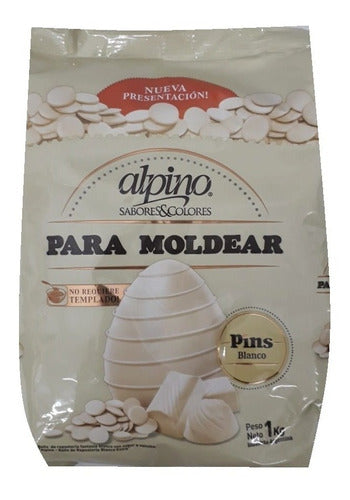 Lodiser Alpino Chocolate Para Moldear Pins Blanco De 1kg Caja 6 Unid 4