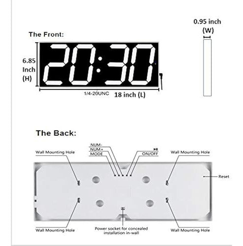 West Ocean Smart Digital LED Wall Clock 1