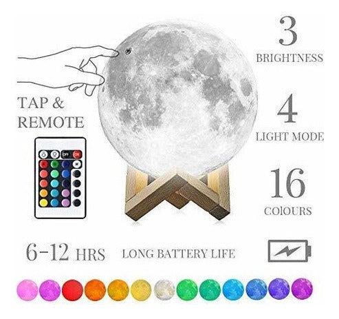 Mono Living Moon Light LED Night Lamp with Remote Control - 16 Colors 3