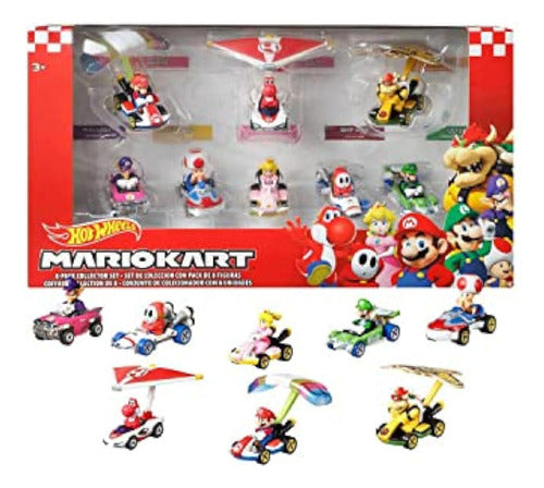 Hot Wheels Diecast Mario Kart Cars 8 Pack Collector Set 0