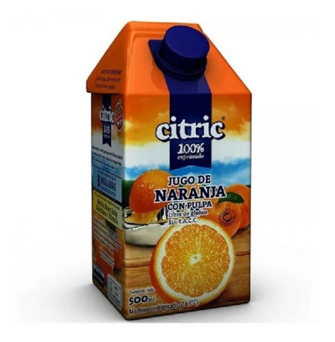 Citric Orange Juice Without Gluten 500ml x4 Units Zetta Beverages 1