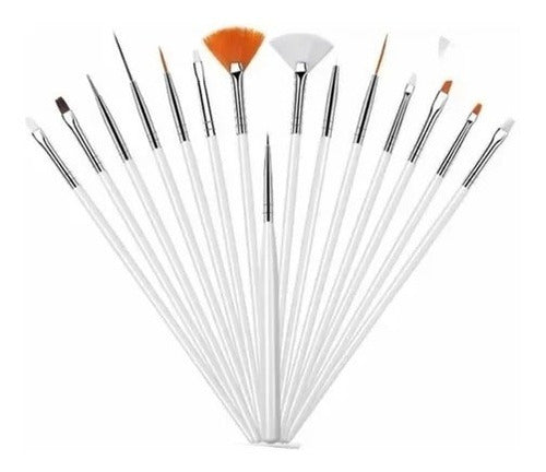 Kit of 15 Brushes for Nail Art Sculptures 0