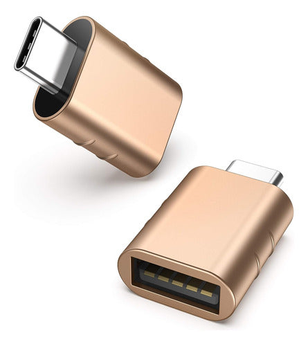 Syntech USB-C to USB3 Adapters - Gold - Pack of 2 Units 0
