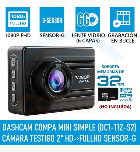 Camara Auto Dvr Full Hd 1080p 120° 32gb Visión Noct Sensor G 3