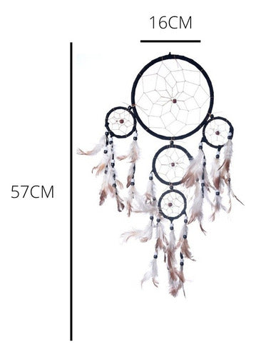 Handcrafted Large Dreamcatcher Feathers Artisanal Wind Chime 6