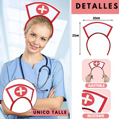 Nurse Doctor Party Headband Accessories Costume Set of 6 2