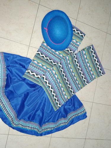 Coya Traje Niña Con Sombrero Disfraz Varios Colores 7