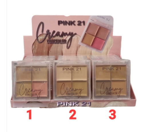 Pink21 Creamy Concealer Palette 4 Shades by LeFemme 1