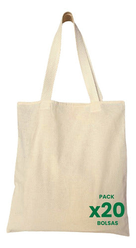 Eco-Friendly Canvas Cotton Tote Bag 40cm X 35cm 25 Units 0