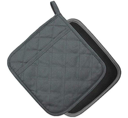 Yekoo Gray Pot Holders and Oven Mitts 0