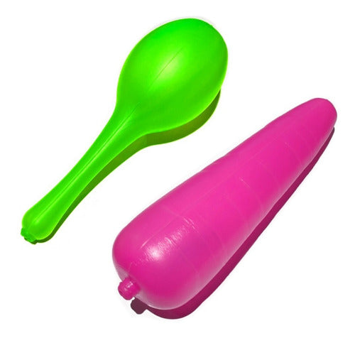 Party Forever Maraca Multicolor Plasticas Formas Surtidas Cotillon X5 0