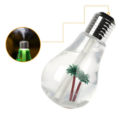 Aromatizador / Humidificador Usb (con Forma De Bombillo Y Lu 0