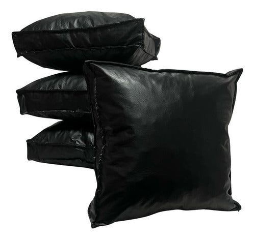 Set of 4 Algarrobo Eco-Leather 60x60 Cushions for Armchair - Color Options 0