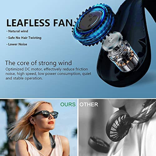 Hoizoxee Portable Neck Fan, Blade-less Personal Fan 4