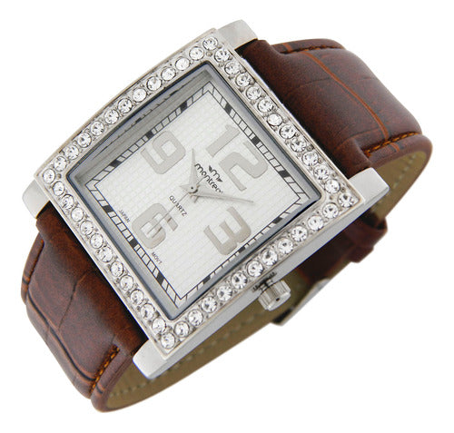 Montreal Women's Watch ML1532 Metal Case with Strass Ecocuero Strap 5