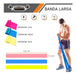 GYM.MAN Long Elastic Resistance Band for Pilates - Each 3