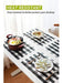 Syntus Individual Table Mats, White and Black, Woven Vinyl 1