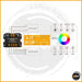 RGBWC LED Strip Touch Controller, 50A 12V/24V 2