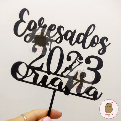 Patata 3D Cake Topper Adorno Torta - Egresados Diploma 2023 Estudiante 1