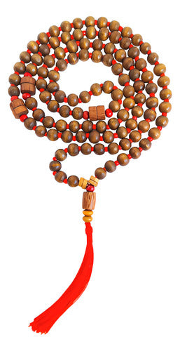 Japa Mala Budista Madera 108 Cuentas Mulhadara Oriental 0