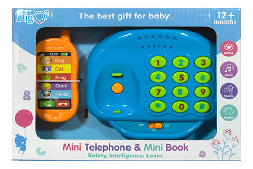 Playking Mini Telefono Didactico Numeros Sonidos Celular Bebe 1