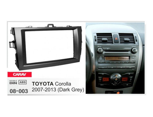 Ludovico Double Din Adapter Frame for Toyota Corolla Graphite Gray 3