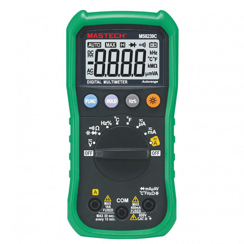 Multimetro Tester Digital Mastech Ms8239c V Dc/ac-a Dc/ac °c 0