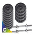 Caluma 2 Imported Chromed Dumbbells Set 20kg Cast Iron Discs 4