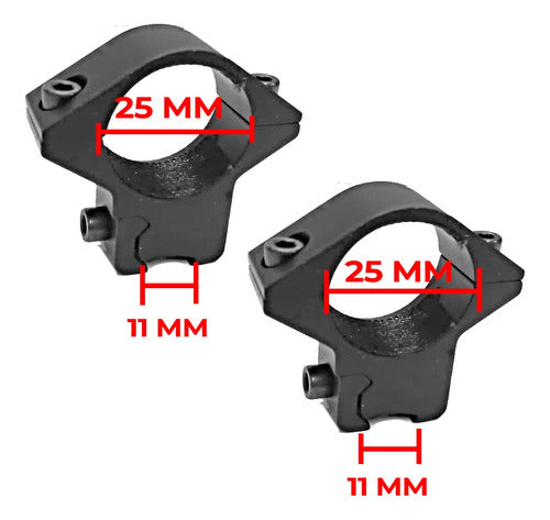 MK Bipieza Aluminum Anchors for 11mm Telescopic Scope Mounting 2