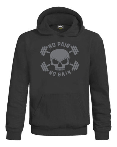 Uro No Pain No Gain Gym Fitness Unique Hoodies 0