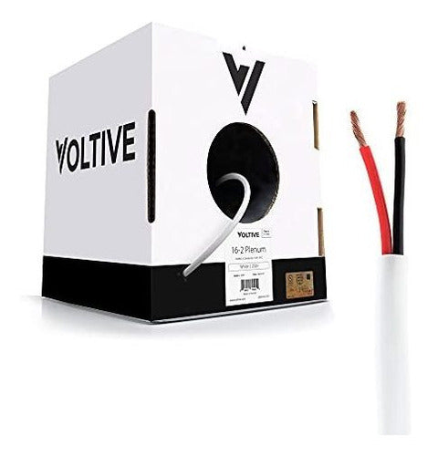 Voltive 16/2 Plenum Speaker Wire - 16 Awg / Gauge 2 Conducto 0