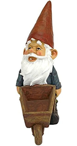 Design Toscano Carretilla Willie Garden Gnome Statue Bird Feeder 1