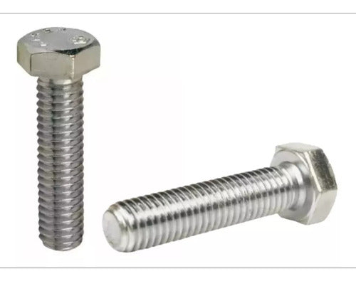 Parafuso Sextavado Inox 1/2''x2.1/2'' Rosca Inteira - 50un 1