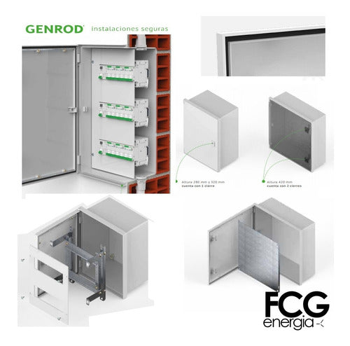 Gabinete Estanco Pvc 420x420x150 Puerta Opaca Qenergy Genrod 4