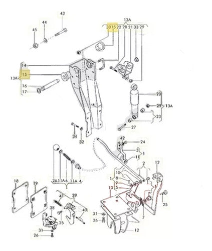 Ford Juego Soporte Taco Cabina Trasero - Vw Worker 1