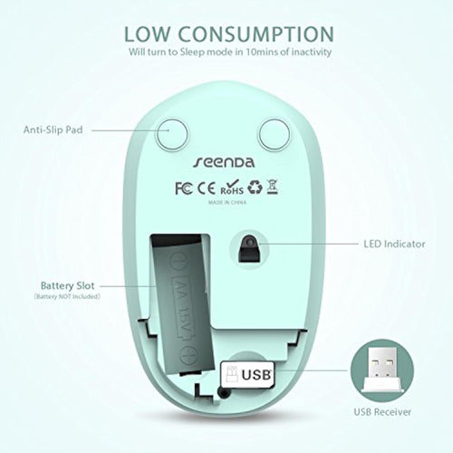 Seenda - Silent Wireless Mouse 2.4G 2