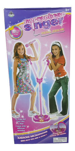 Juguete Microfono Doble Nena/varon Con Karaoque Toys Palace 0